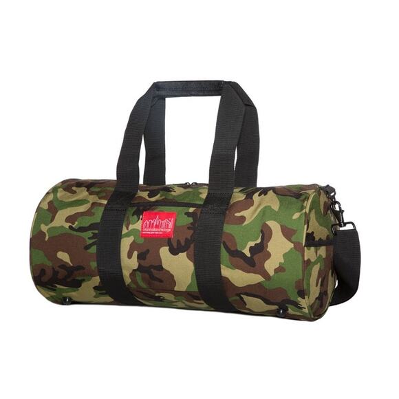 Manhattan Portage "Chelsea" Drum Duffle Bag in Green Camo Print - Picture 1 of 3